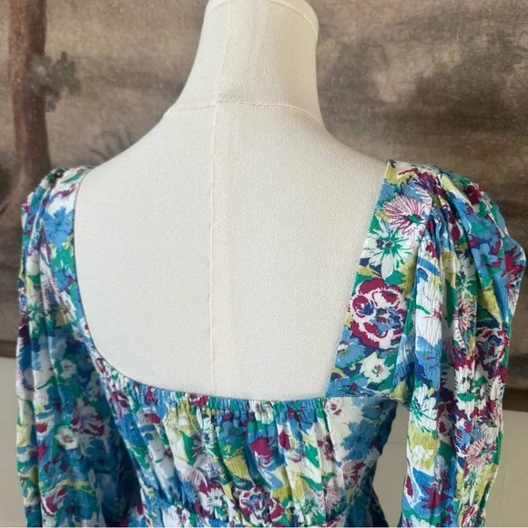 SO Floral Blue Blouse - Picture 4 of 5